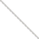 Sterling Silver 2.90mm Fancy Diamond-cut Open Link Cable Chain
